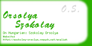 orsolya szokolay business card